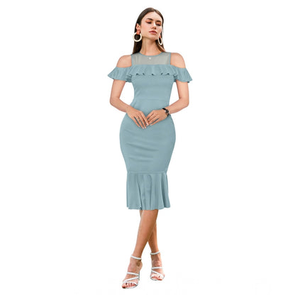 PKRKART Women's Knitting stretchable Solid Round Neck Sleeveless Dress (Pista )