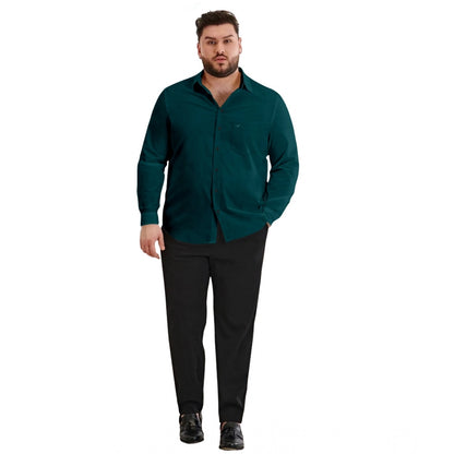 PKRKART Mens Casual Cotton Solid Full Sleeve Shirt (Rama)