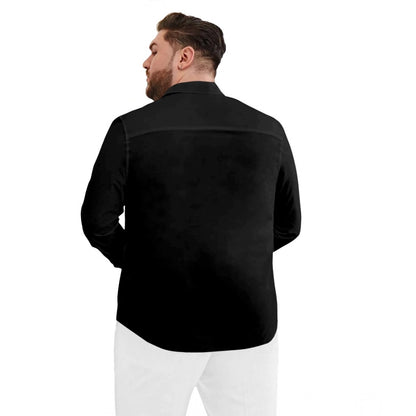 PKRKART Mens Casual Cotton Solid Full Sleeve Shirt (Black)
