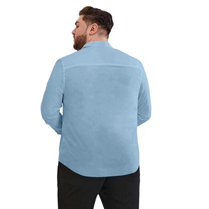 PKRKART Mens Casual Cotton Solid Full Sleeve Shirt (Sky)