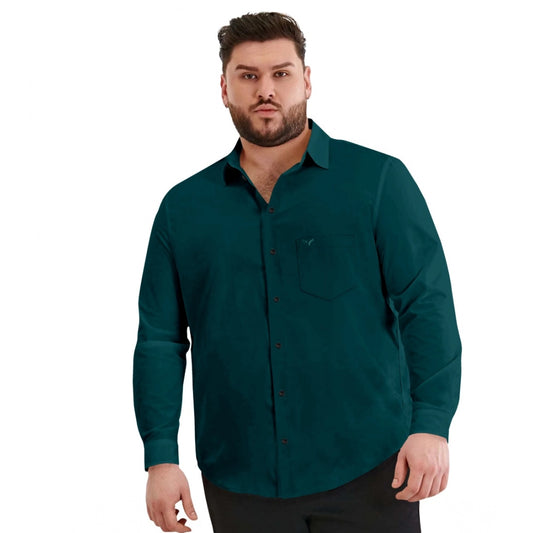 PKRKART Mens Casual Cotton Solid Full Sleeve Shirt (Rama)