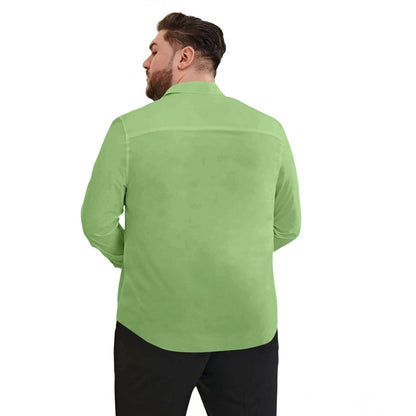 PKRKART Mens Casual Cotton Solid Full Sleeve Shirt (Pista)