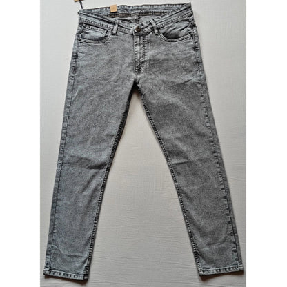 PKRKART Men's Cotton Blended Solid Tapered Jeans (Grey)