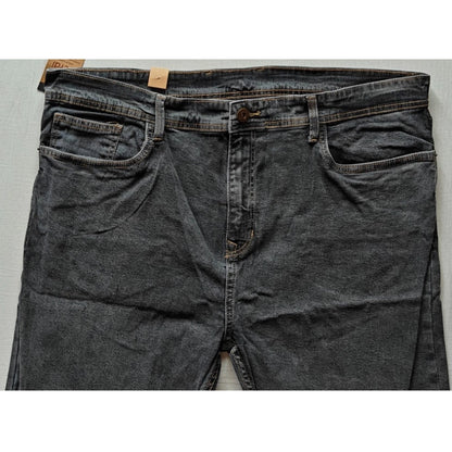 PKRKART Men's Cotton Blended Solid Plus Size Jeans (Dark Grey)