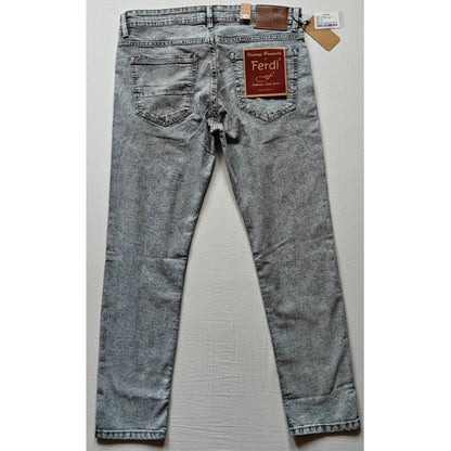 PKRKART Men's Cotton Blended Solid Tapered Jeans (Grey)