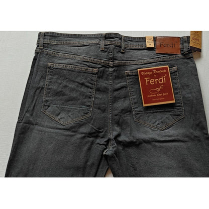 PKRKART Men's Cotton Blended Solid Plus Size Jeans (Dark Grey)