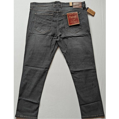 PKRKART Men's Cotton Blended Solid Plus Size Jeans (Dark Grey)