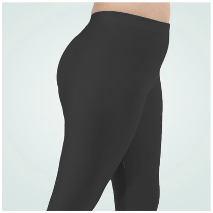 PKRKART Women's Cotton Blended Solid Shimmer Ankle leggings (Black)