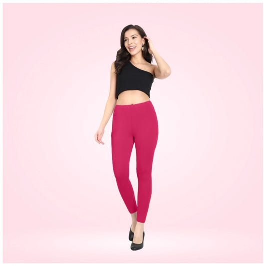 PKRKART Women's Cotton Blended Solid Ankle legging (Rani)
