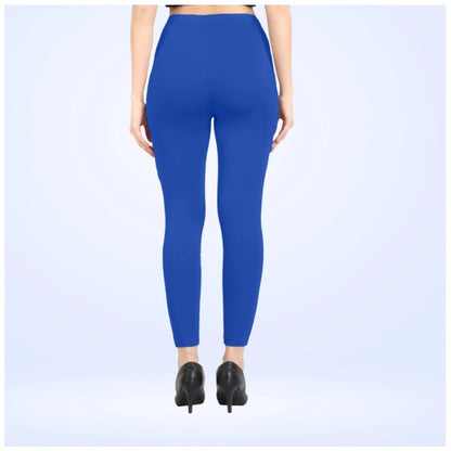 PKRKART Women's Cotton Blended Solid Ankle legging (Royal Blue)