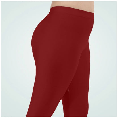 PKRKART Women's Cotton Blended Solid Shimmer Ankle leggings (Maroon)