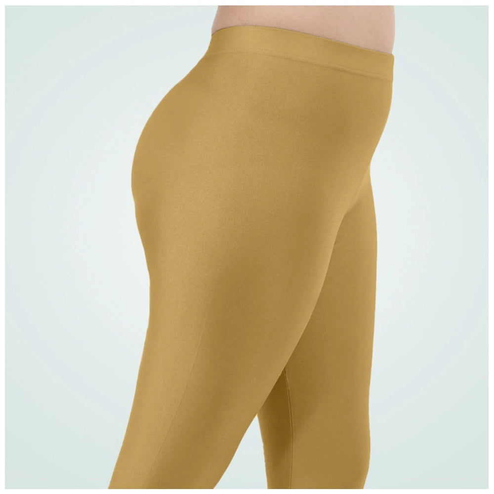 PKRKART Women's Cotton Blended Solid Shimmer Ankle leggings (Beige)
