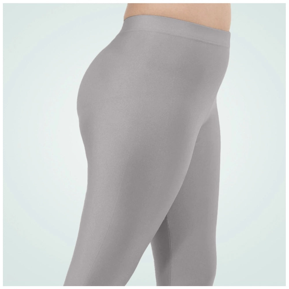 PKRKART Women's Cotton Blended Solid Shimmer Ankle leggings (Silver Gray)