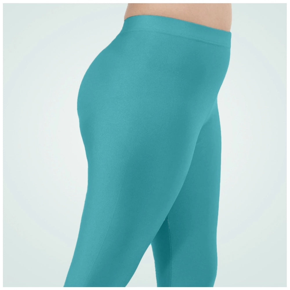 PKRKART Women's Cotton Blended Solid Shimmer Ankle leggings (Blue)