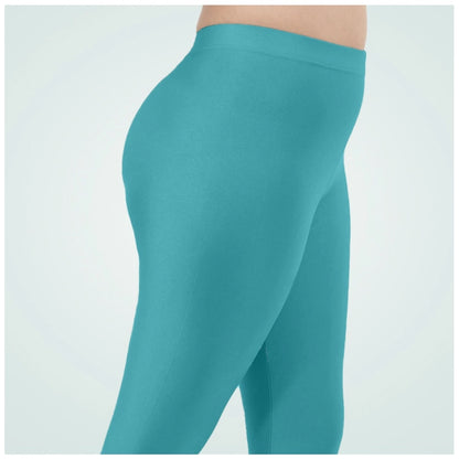 PKRKART Women's Cotton Blended Solid Shimmer Ankle leggings (Blue)