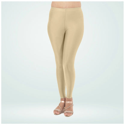 PKRKART Women's Cotton Blended Solid Shimmer Ankle leggings (New Skin)