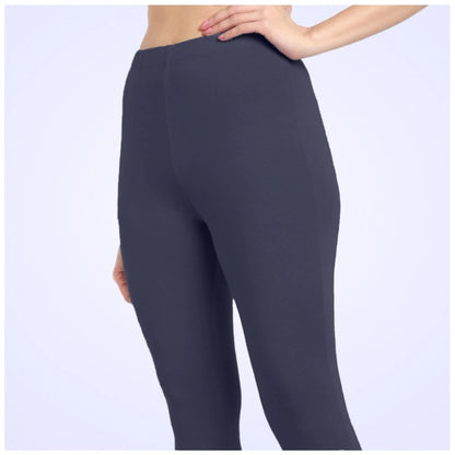 PKRKART Women's Cotton Blended Solid Ankle legging (Navy)