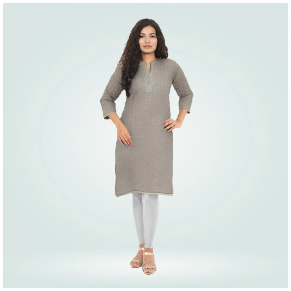 PKRKART Women's Cotton Blended Solid Shimmer Ankle leggings (Silver)