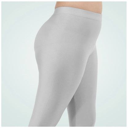 PKRKART Women's Cotton Blended Solid Shimmer Ankle leggings (Silver)
