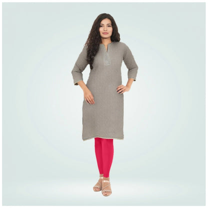 PKRKART Women's Cotton Blended Solid Shimmer Ankle leggings (Rani)