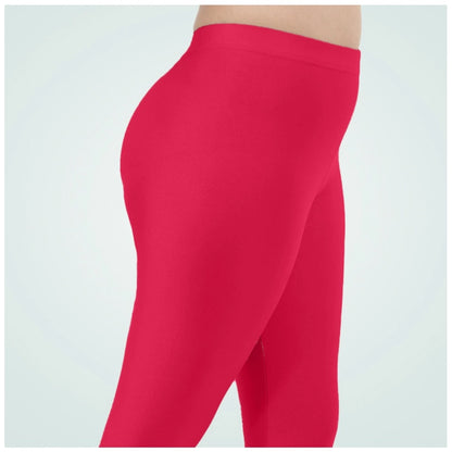 PKRKART Women's Cotton Blended Solid Shimmer Ankle leggings (Rani)