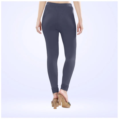 PKRKART Women's Cotton Blended Solid Churidar leggings (Navy)