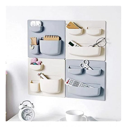 PKR Kart Plastic Wall Mounted Rack Pack Of_2 (Multicolor)