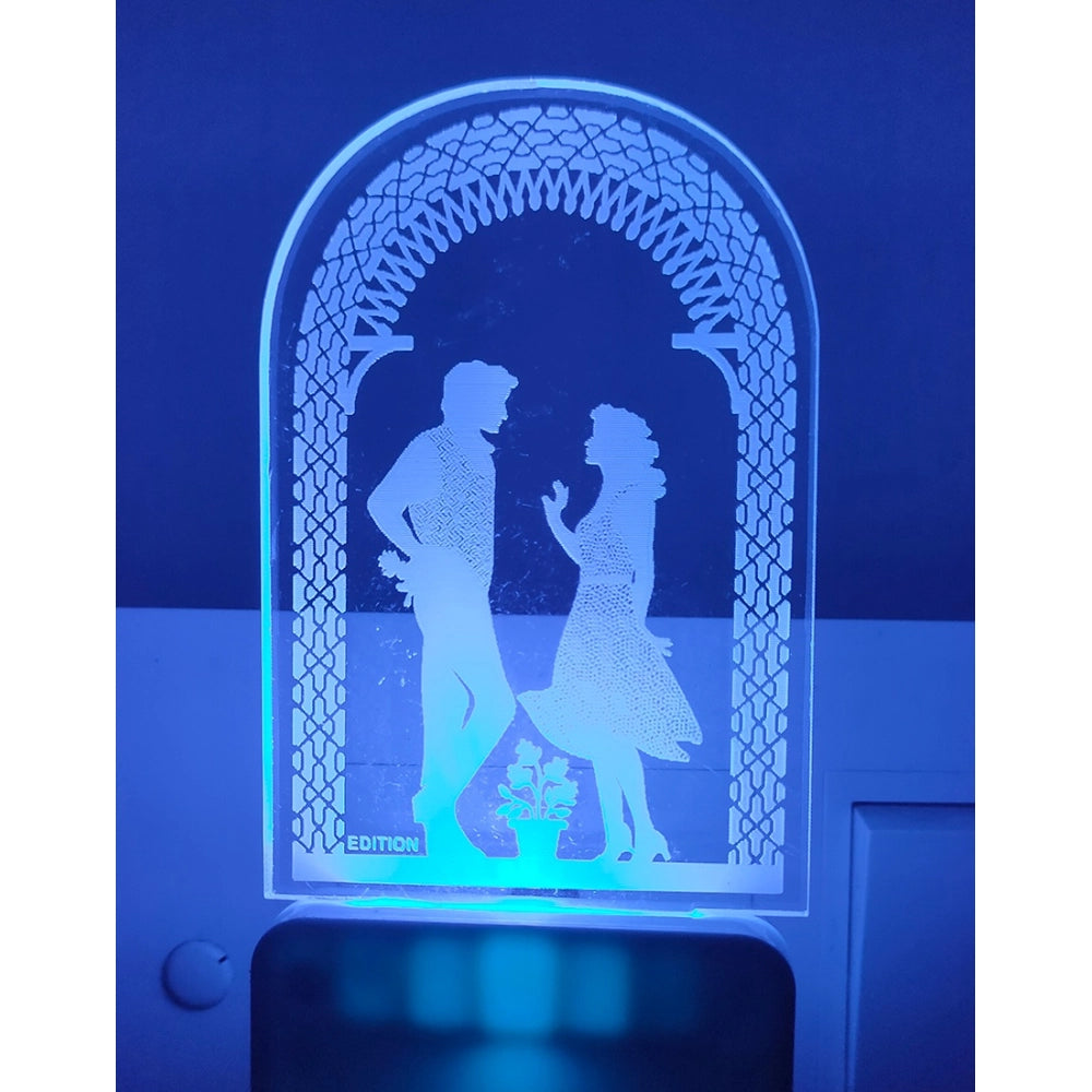 PKR Kart Romantic Love Couple AC Adapter Night Lamp