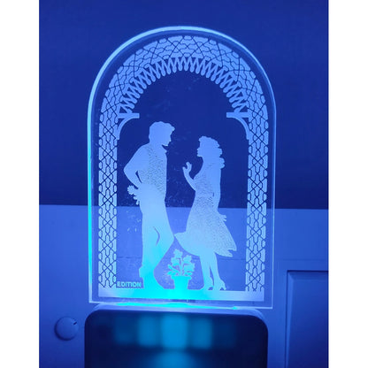 PKR Kart Romantic Love Couple AC Adapter Night Lamp