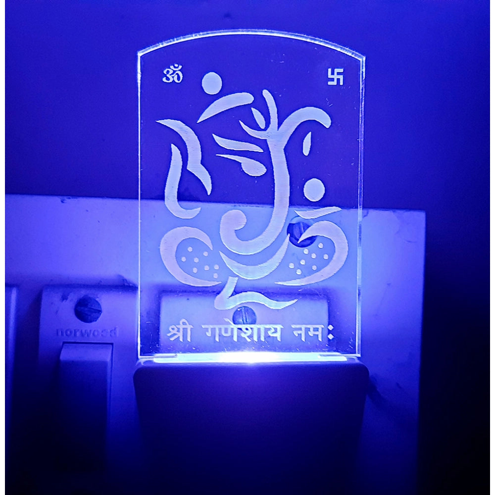 PKR Kart Designer Ganesha AC Adapter Night Lamp