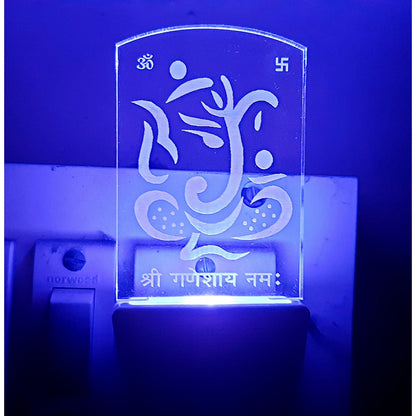 PKR Kart Designer Ganesha AC Adapter Night Lamp