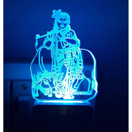 PKR Kart Shree Krishna AC Adapter Night Lamp