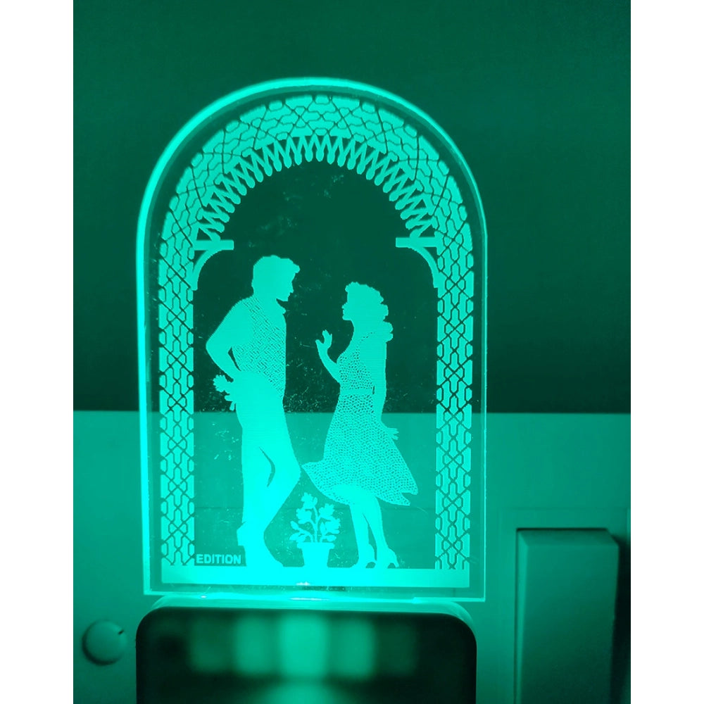 PKR Kart Romantic Love Couple AC Adapter Night Lamp