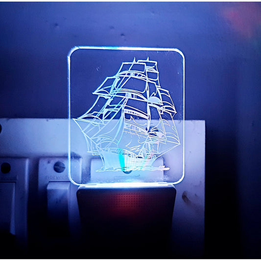 PKR Kart Sail Boat AC Adapter Night Lamp