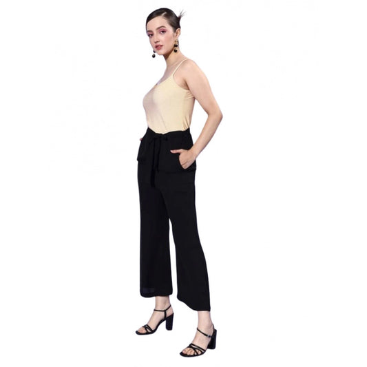PKRKART Women's Polyester Embellished Sleeveless Jumpsuit (Gold - Black)