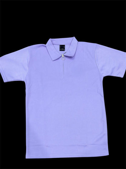 Cotton T-shirt, purple short sleeve