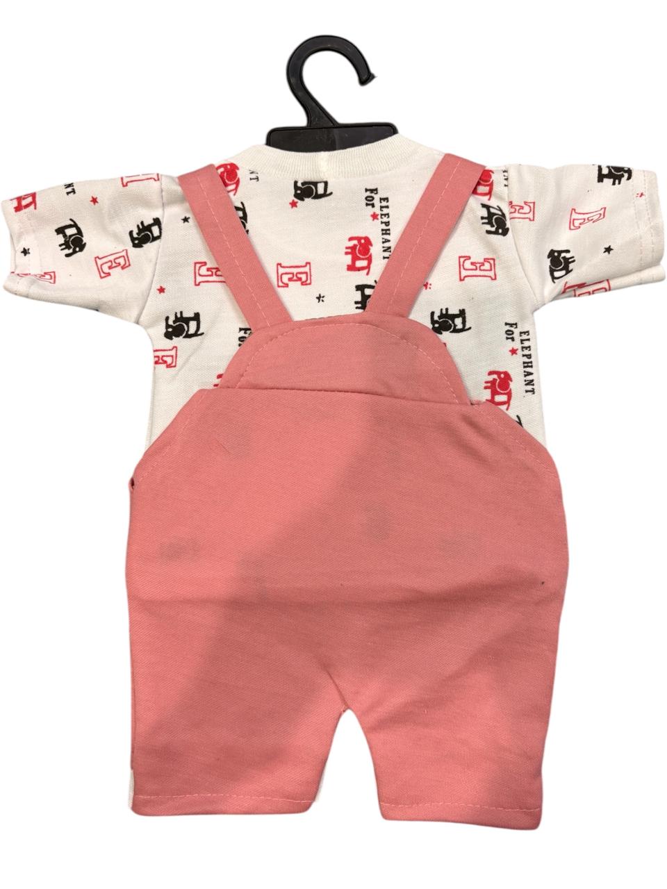 Dungaree For Baby Boys & Baby Girls Casual Animal Print Pure Cotton (beige, Pack of 1)
