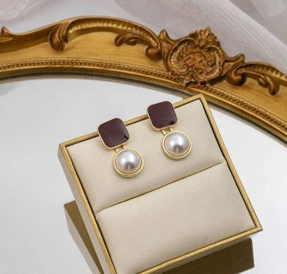 Korean Earrings for Women & Girls | Trendy Western Stud & Drop Earrings Stylish White Pearl Earrings for Party, Wedding & Daily Wear